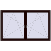 REHAU OPTIMUM EURO-DESIGN 70 2280x1380 mm CHOCOLATE_BROWN two-sided