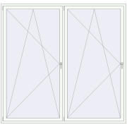 REHAU ENERGY-SAVING SYNEGO MD 2400x2300 mm RAL 9016 Traffic white two-sided