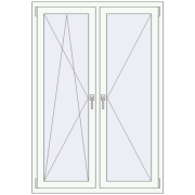 REHAU ENERGY-SAVING SYNEGO MD 1050x1600 mm RAL 9016 Traffic white two-sided