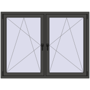 REHAU ENERGY-SAVING SYNEGO MD 1605x1175 mm BASALT_GREY dwustronny