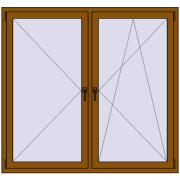REHAU ENERGY-SAVING SYNEGO MD 1600x1500 mm GOLDEN OAK dwustronny REHAU ENERGY-SAVING SYNEGO MD 1600x1500 mm GOLDEN OAK dwustronny