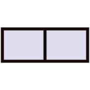 REHAU OPTIMUM EURO-DESIGN 70 1500x600 mm BLACK_BROWN two-sided