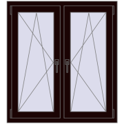 Okna skrzydłowe 1035x1100 mm REHAU ENERGY-SAVING SYNEGO MD CHOCOLATE_BROWN dwustronny