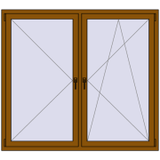 REHAU OPTIMUM EURO-DESIGN 70 1670x1500 mm GOLDEN OAK dwustronny REHAU OPTIMUM EURO-DESIGN 70 1670x1500 mm GOLDEN OAK dwustronny