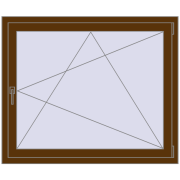 REHAU OPTIMUM EURO-DESIGN 70 1200x1000 mm WALNUT two-sided