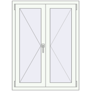 REHAU OPTIMUM EURO-DESIGN 70 900x1200 mm RAL 9016 Traffic white two-sided