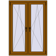 Okna skrzydłowe 1020x1445 mm REHAU ENERGY-SAVING SYNEGO MD GOLDEN OAK dwustronny