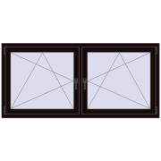 REHAU ENERGY-SAVING SYNEGO MD 1770x830 mm BLACK_BROWN two-sided