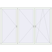 REHAU ENERGY-SAVING SYNEGO MD 3000x2200 mm RAL 9016 Traffic white two-sided