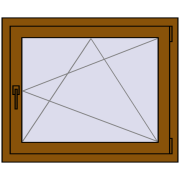 REHAU ENERGY-SAVING SYNEGO MD 920x720 mm GOLDEN OAK two-sided