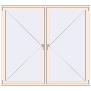 REHAU OPTIMUM EURO-DESIGN 70 2000x1800 mm CREAME_WHITE_50L-2 two-sided