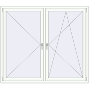 REHAU OPTIMUM EURO-DESIGN 70 1700x1500 mm GOLDEN OAK external