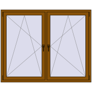 REHAU ENERGY-SAVING SYNEGO MD 1740x1325 mm GOLDEN OAK dwustronny