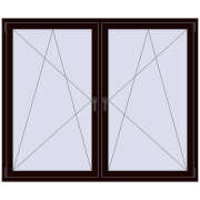 REHAU OPTIMUM EURO-DESIGN 70 1750x1500 mm CHOCOLATE_BROWN two-sided