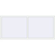 Tilt-and-Turn 2440x1050 mm ALU STANDARD 72 RAL 9016 Traffic white two-sided