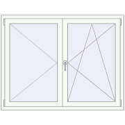 REHAU OPTIMUM EURO-DESIGN 70 1460x1130 mm RAL 9016 Traffic white two-sided