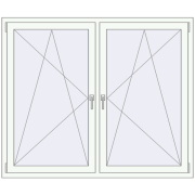 REHAU ENERGY-SAVING SYNEGO MD 1605x1325 mm ANTHRACITE_GREY_STRUKTURAL zewnętrzny