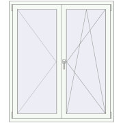 REHAU BRILLANT DESIGN 1300x1500 mm RAL 9016 Traffic white two-sided