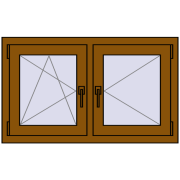 REHAU OPTIMUM EURO-DESIGN 70 1000x600 mm GOLDEN OAK two-sided