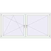 REHAU OPTIMUM EURO-DESIGN 70 2100x1050 mm RAL 9016 Traffic white two-sided