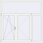 REHAU OPTIMUM EURO-DESIGN 70 1630x1630 mm RAL 9016 Traffic white two-sided