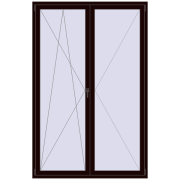 REHAU ENERGY-SAVING SYNEGO MD 1500x2300 mm CHOCOLATE_BROWN dwustronny