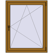 Okna skrzydłowe 960x1200 mm KORSA BRILLANT DESIGN LIGHT_OAK dwustronny