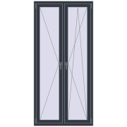 REHAU ENERGY-SAVING SYNEGO MD 1000x2100 mm ANTHRACITE_GREY_STRUKTURAL dwustronny