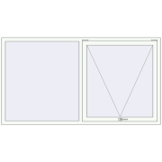 REHAU BRILLANT DESIGN 2100x1150 mm RAL 9016 Traffic white two-sided
