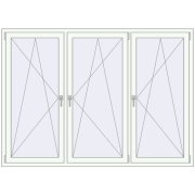 REHAU OPTIMUM EURO-DESIGN 70 2100x1500 mm RAL 9016 Traffic white two-sided