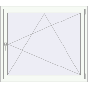 REHAU OPTIMUM EURO-DESIGN 70 1300x1140 mm RAL 9016 Traffic white two-sided