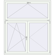 REHAU OPTIMUM EURO-DESIGN 70 1520x1750 mm RAL 9016 Traffic white two-sided