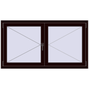 REHAU OPTIMUM EURO-DESIGN 70 1450x800 mm CHOCOLATE_BROWN two-sided