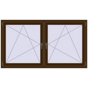 REHAU ENERGY-SAVING SYNEGO MD 1755x1010 mm DARK_OAK dwustronny