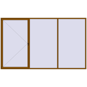 REHAU OPTIMUM EURO-DESIGN 70 4000x2400 mm GOLDEN OAK two-sided