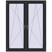 REHAU ENERGY-SAVING SYNEGO MD 1275x1595 mm BLACK_ULTI-MATT dwustronny REHAU ENERGY-SAVING SYNEGO MD 1275x1595 mm BLACK_ULTI-MATT dwustronny
