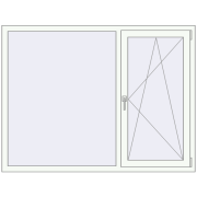 REHAU OPTIMUM EURO-DESIGN 70 1650x1250 mm RAL 9016 Traffic white two-sided