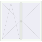 REHAU OPTIMUM EURO-DESIGN 70 2330x2250 mm RAL 9016 Traffic white dwustronny REHAU OPTIMUM EURO-DESIGN 70 2330x2250 mm RAL 9016 Traffic white dwustronny