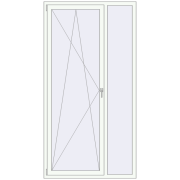 Okna skrzydłowe 1200x2300 mm REHAU ENERGY-SAVING SYNEGO MD RAL 9016 Traffic white dwustronny