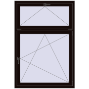 REHAU OPTIMUM EURO-DESIGN 70 1099x1600 mm BLACK_BROWN two-sided