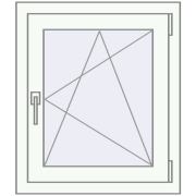 REHAU OPTIMUM EURO-DESIGN 70 550x700 mm RAL 9016 Traffic white two-sided
