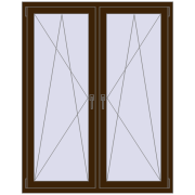 REHAU ENERGY-SAVING SYNEGO MD 1305x1580 mm DARK_OAK dwustronny