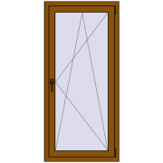 REHAU OPTIMUM EURO-DESIGN 70 700x1500 mm GOLDEN OAK two-sided