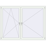 REHAU ENERGY-SAVING SYNEGO MD 2000x1500 mm RAL 9016 Traffic white two-sided