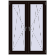 Okna skrzydłowe 1020x1445 mm REHAU ENERGY-SAVING SYNEGO MD BLACK_BROWN dwustronny