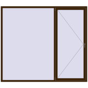 REHAU OPTIMUM EURO-DESIGN 70 2400x2100 mm DARK_OAK two-sided