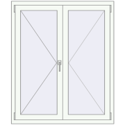 REHAU OPTIMUM EURO-DESIGN 70 1113x1330 mm RAL 9016 Traffic white two-sided