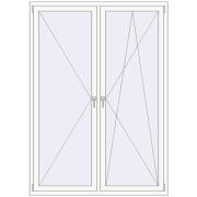 REHAU BRILLANT DESIGN 1500x2100 mm RAL 9016 Traffic white two-sided