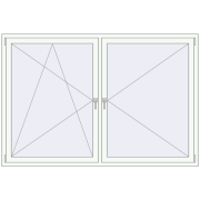REHAU OPTIMUM EURO-DESIGN 70 2050x1400 mm RAL 9016 Traffic white two-sided