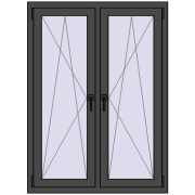 Okna skrzydłowe 1005x1370 mm REHAU ENERGY-SAVING SYNEGO MD BASALT_GREY dwustronny